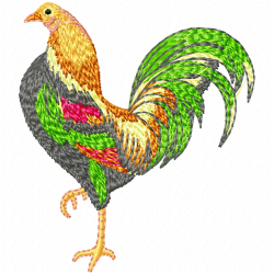 Chickens And Roosters Embroidery Design 11 Chickens And Roosters Embroidery Design 11
